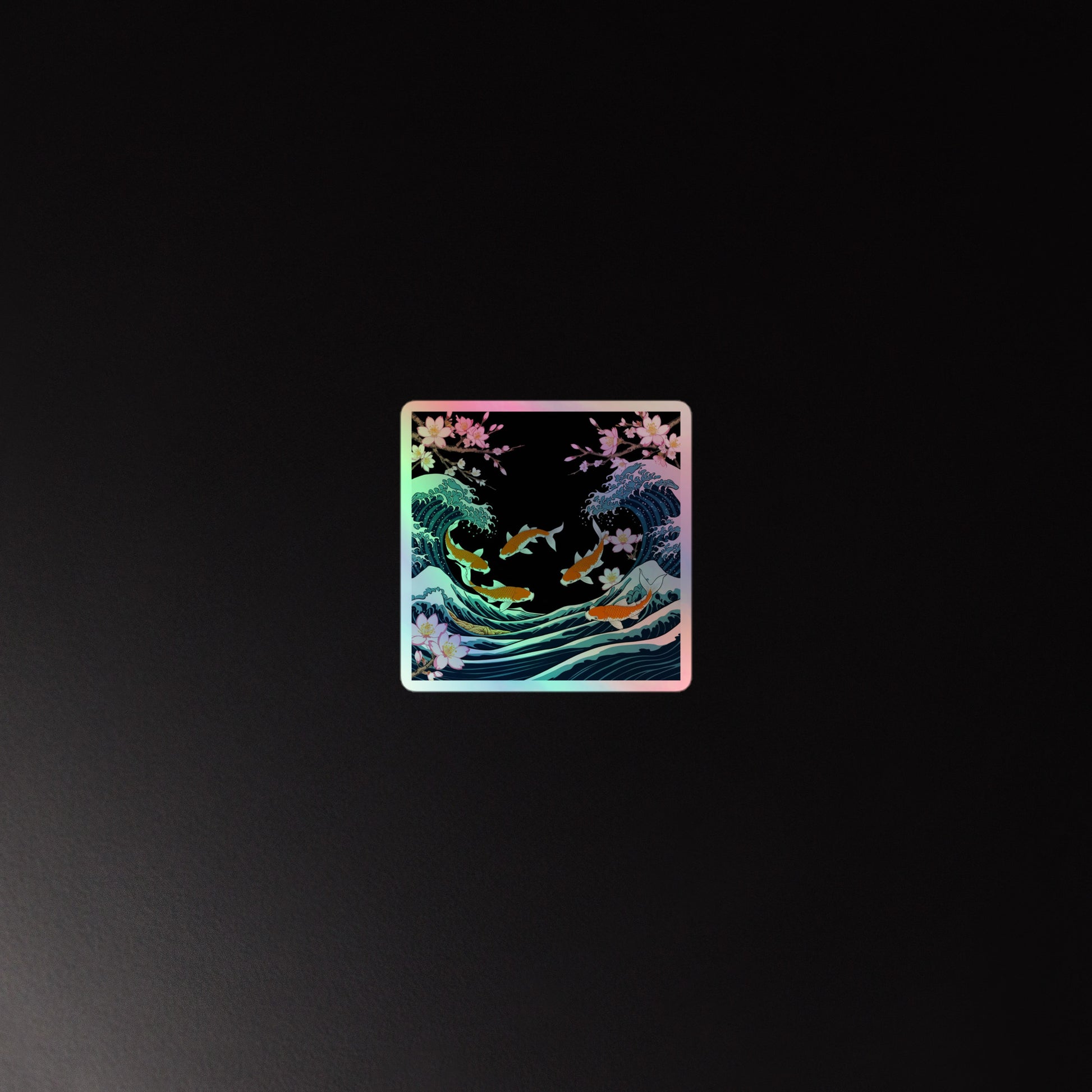 KOI RISING (3x3” Holographic Sticker)