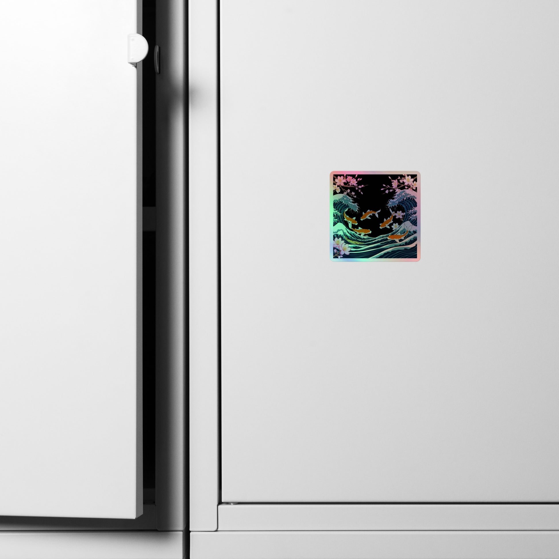 KOI RISING (3x3” Holographic Sticker)