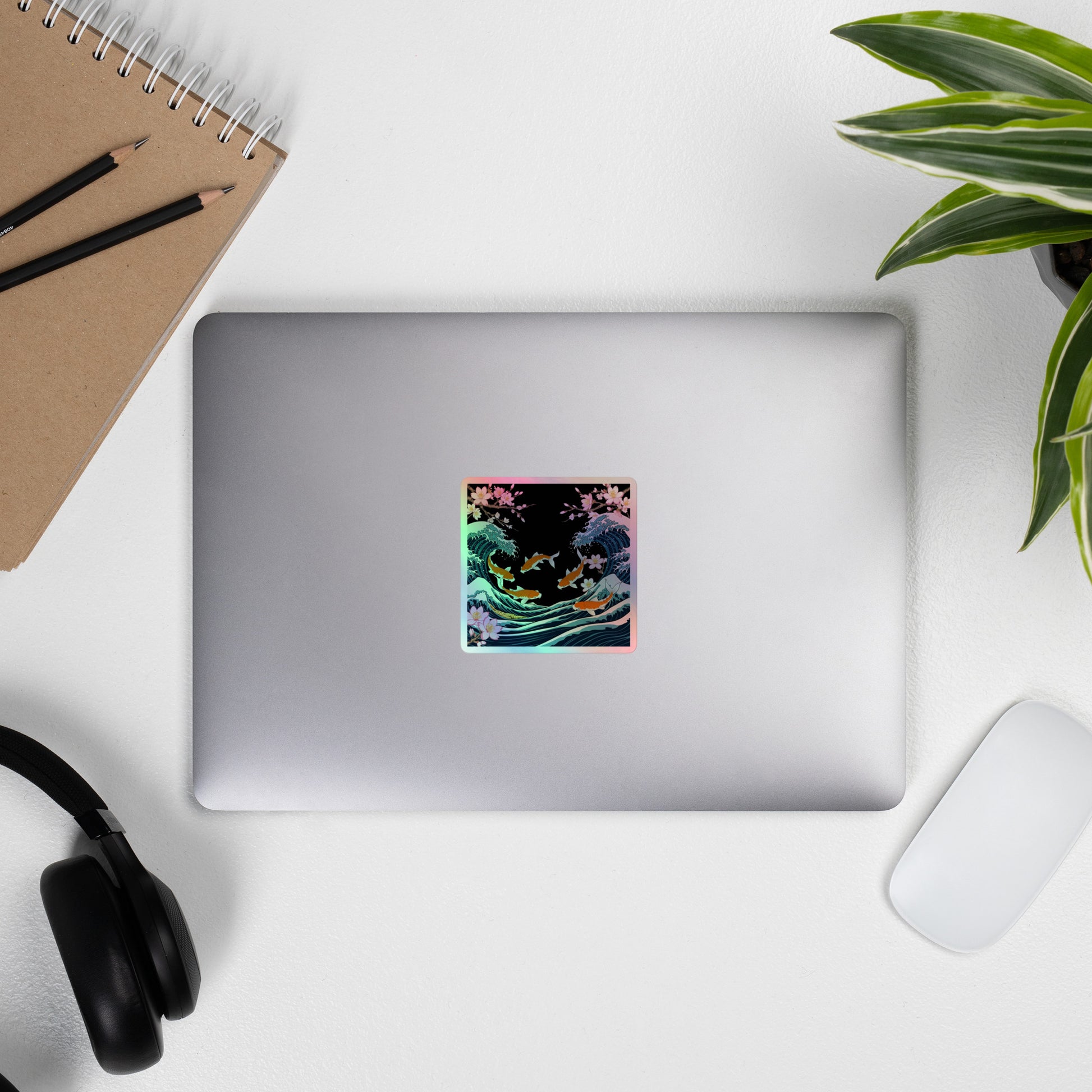KOI RISING (3x3” Holographic Sticker)