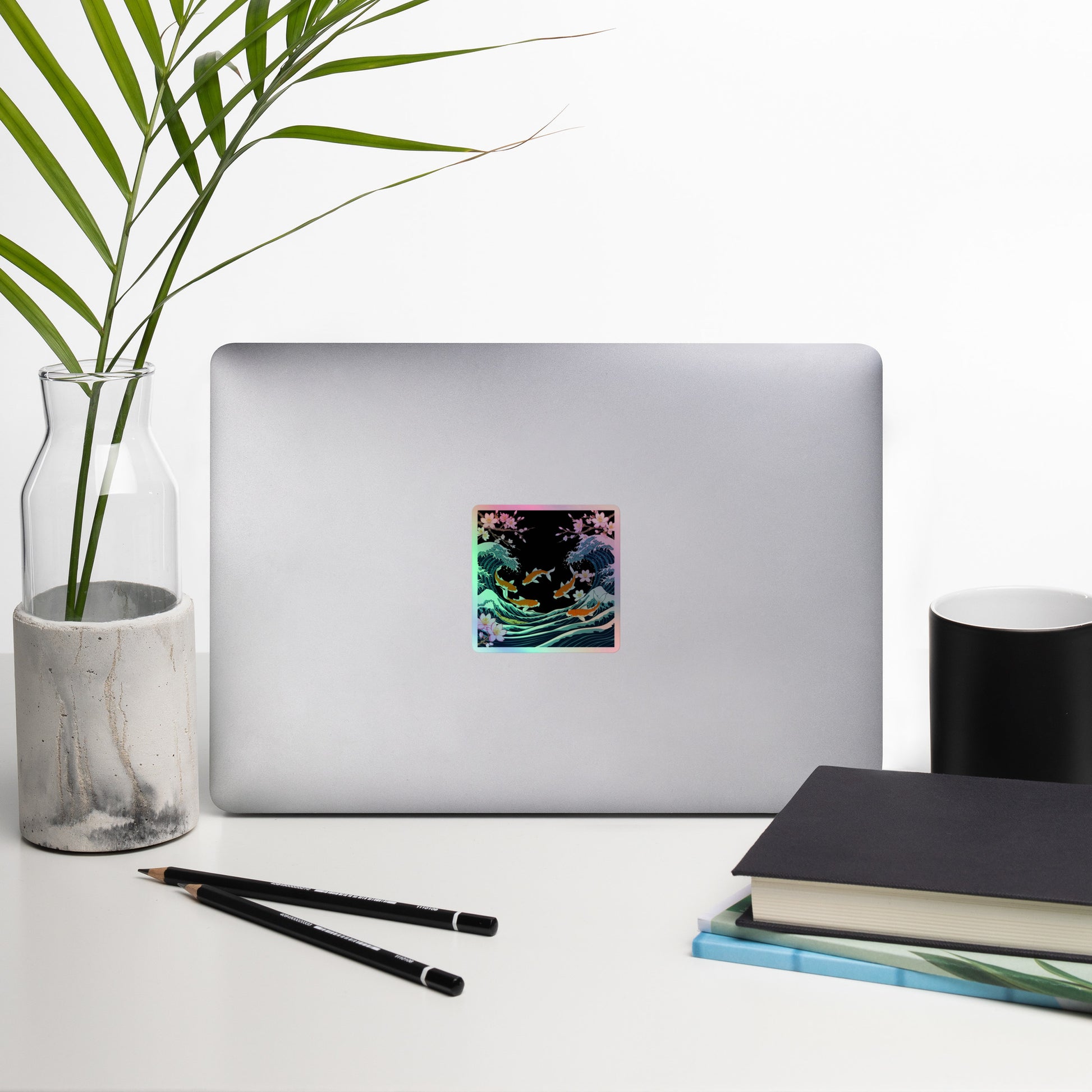 KOI RISING (3x3” Holographic Sticker)